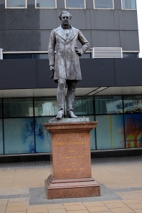Statue of Robert Stephenson outside London Euston Station. Image courtesy of martin_vmorris.