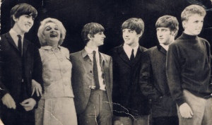 Marlene Dietrich with The Beatles at the Prince of Wales Theatre, Nov. 1963. Image courtesy of Judith.