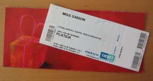 Miss Saigon ticket.Image courtesy of Pedro Rebelo.
